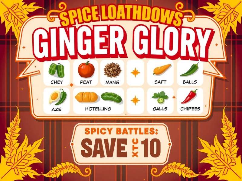 Ginger Glory Showdown game banner featuring spicy battles